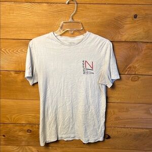Nautica Vintage Collection Men's White T-Shirt Sailing Sailboat Ocean Casual Y2K